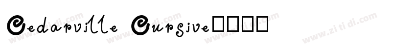 Cedarville Cursive字体转换